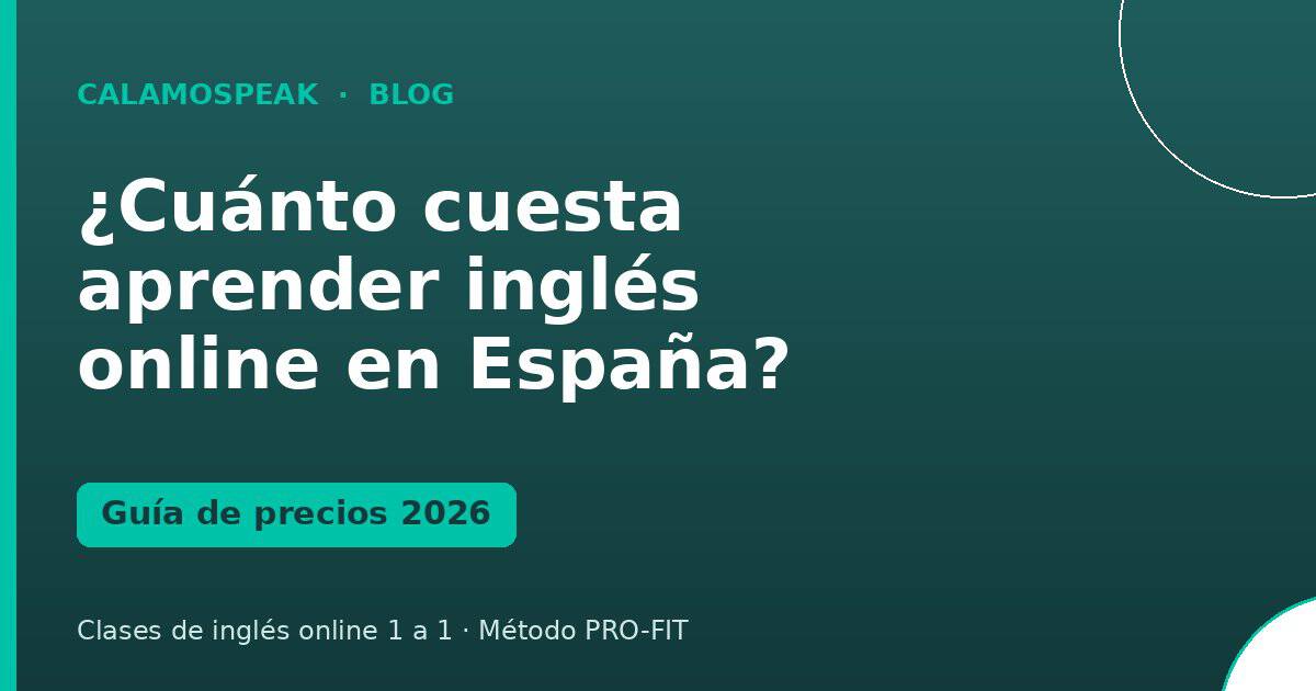 Cuánto cuesta aprender inglés online en España